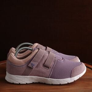 Vionic Sneakers Women SZ 11 W Purple Ema Suede Comfort Walking Adjustable Shoes
